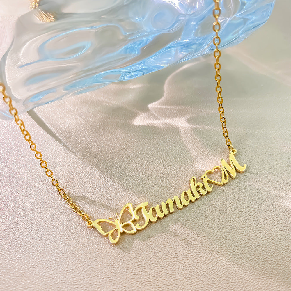 Collier avec Nom Personnalisé pour Femme, Ras du Cou en Acier Inoxydable, Bijoux de Mariage, Cadeau Bff