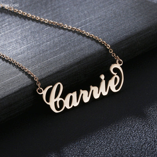 Customized stainless steel necklace , women's customized name letter necklace, customized jewelry collarbone chain