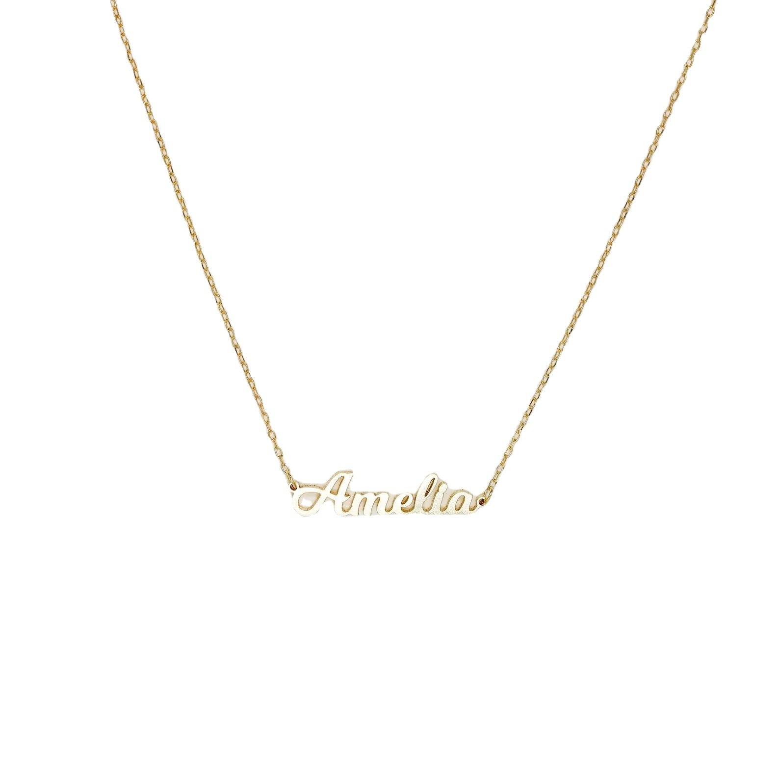 name necklace, popular cross-border item in Europe and America, DIY custom English letter collarbone chain, stainless steel material