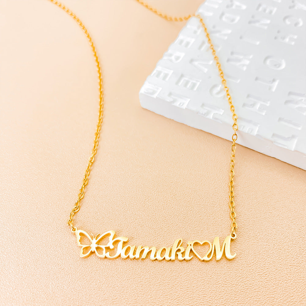 Collier avec Nom Personnalisé pour Femme, Ras du Cou en Acier Inoxydable, Bijoux de Mariage, Cadeau Bff